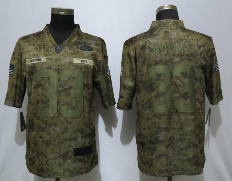 Men New York Jets #33 Adams Nike Camo Salute to Service Limited NFL Jerseys->chicago bears->NFL Jersey